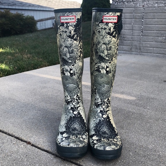 Hunter Boots Floral Pattern 